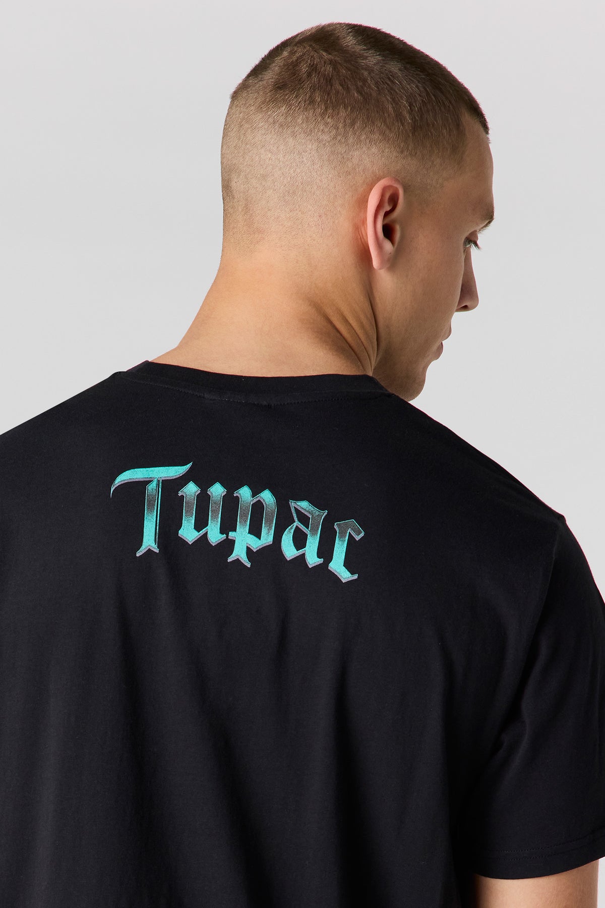 Alt View 4. Tupac Graphic T-Shirt - Black
