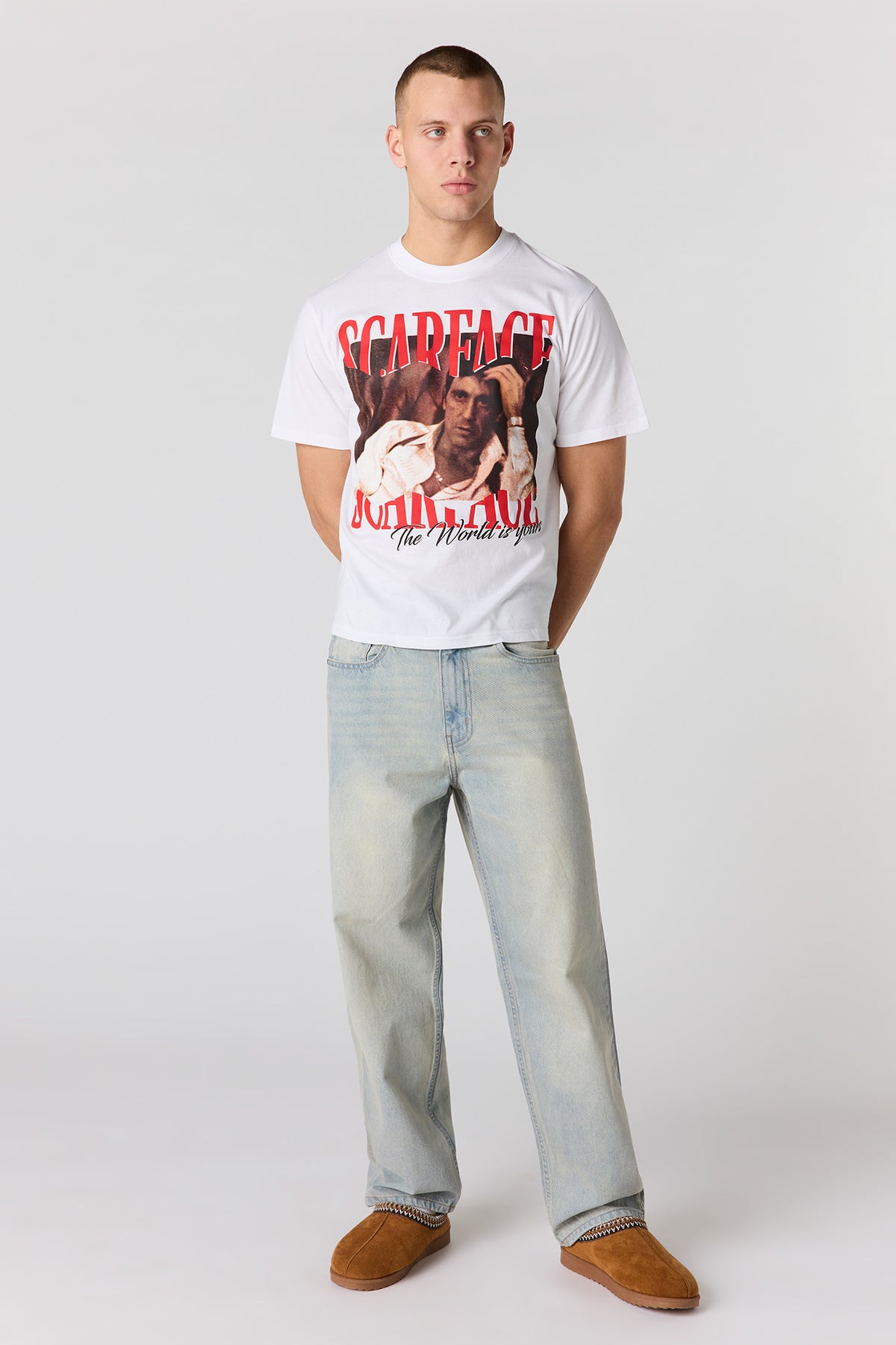 Alt View 3. Scarface HD Print T-Shirt - White
