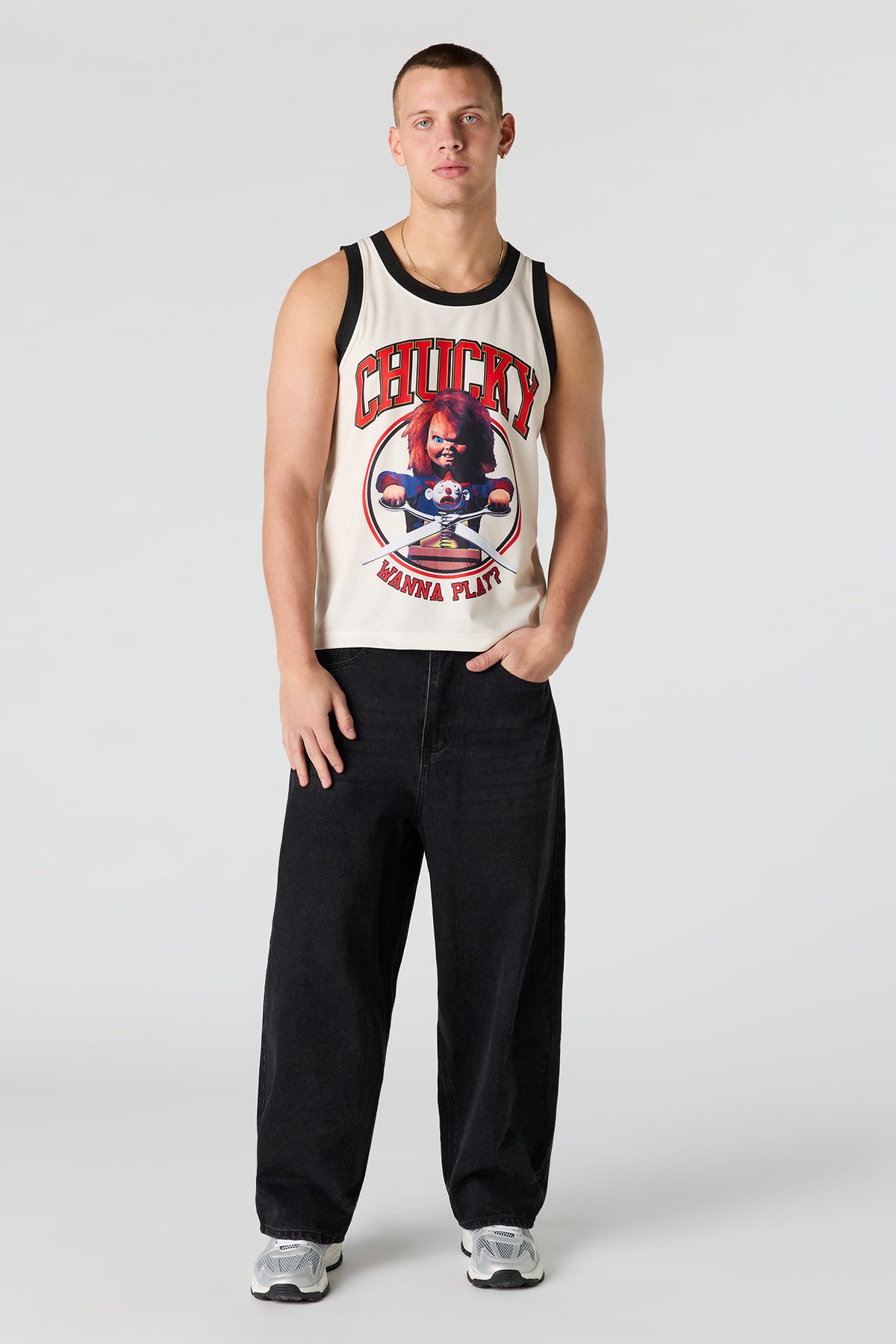 Vue alternative 3. Jersey de basketball en filet à imprimé Chucky