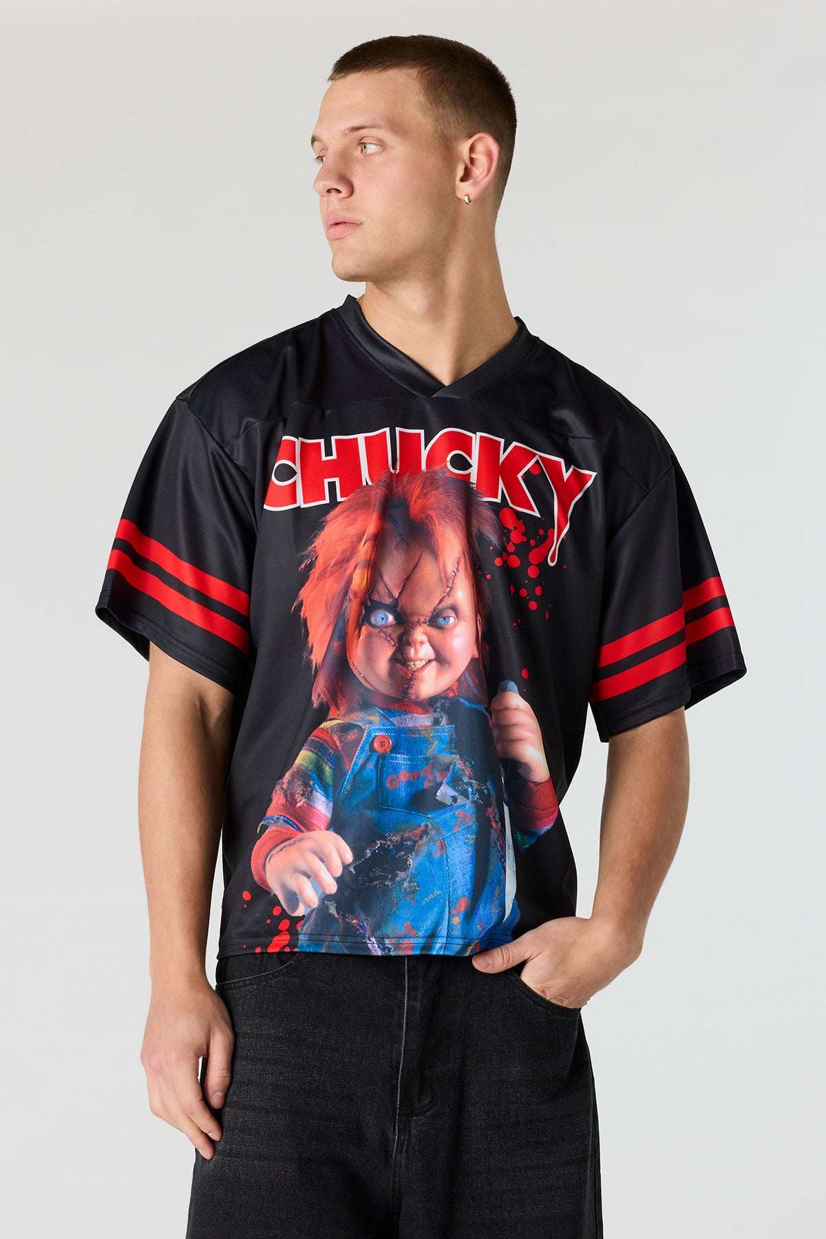 Chucky Mesh Football Jersey - Black