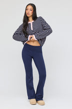 Legging à jambe évasée doublé d emolleton