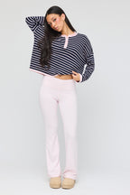 Legging à jambe évasée doublé d emolleton