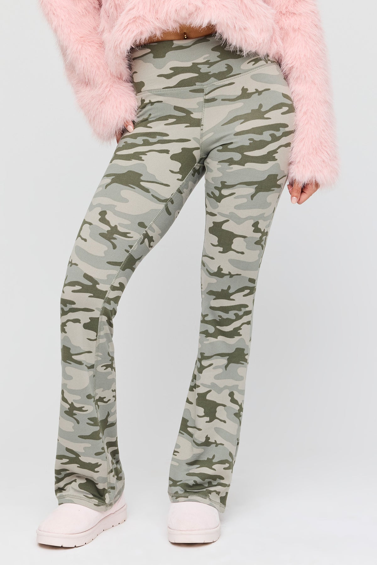 Vue alternative 2. Legging à jambe évasée doublé d emolleton