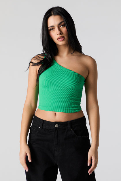 Seamless Ribbed Scoop Neck Cropped Cami – Urban Planet