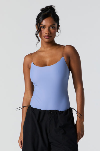Urban Planet Women's O-Ring Zip Front Cami Bodysuit 