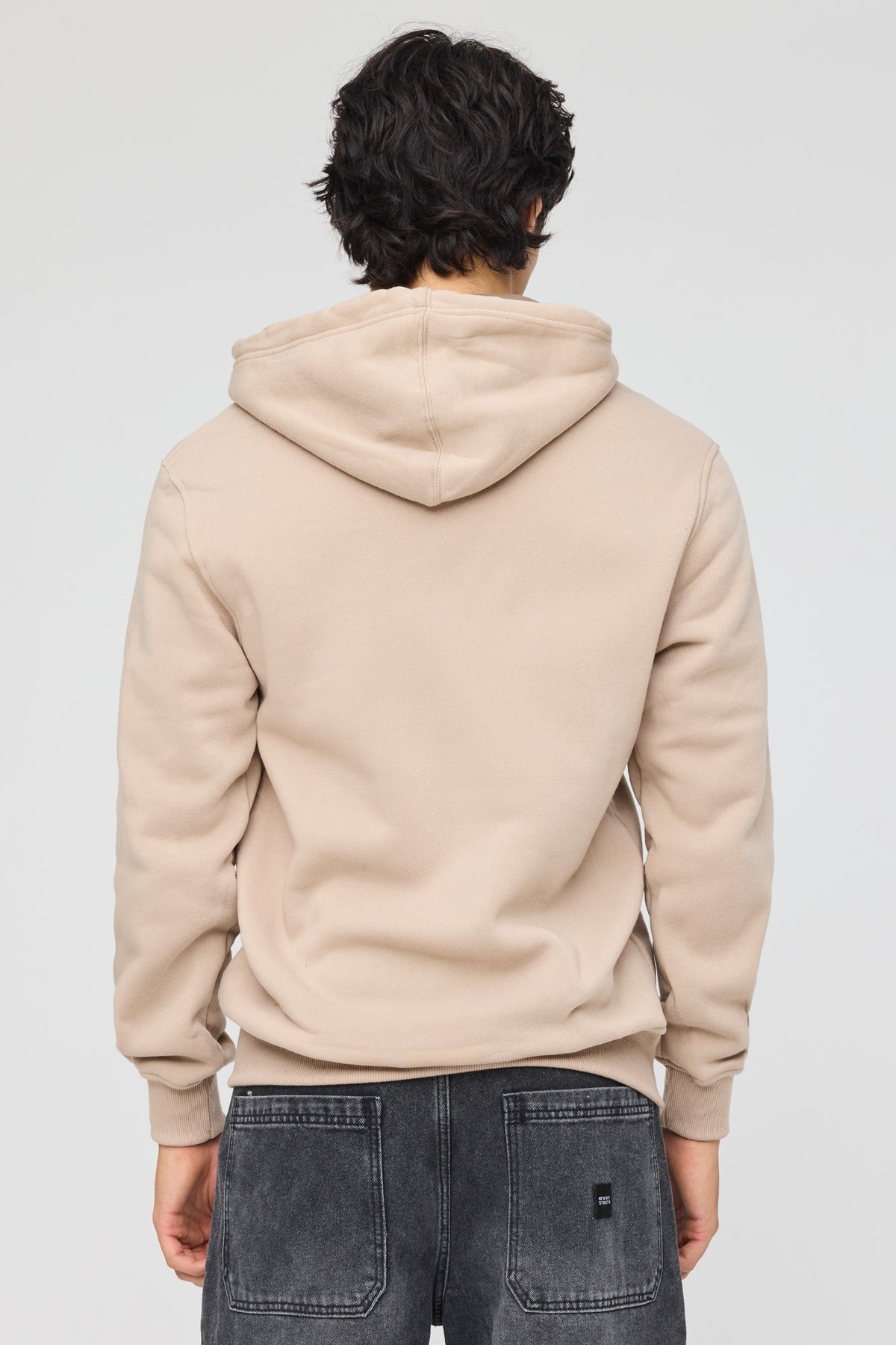 Alt View 2. Fleece Zip Hoodie - Light Brown