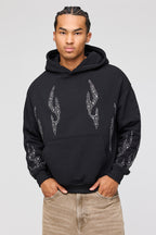 Rhinestone Fleece Hoodie