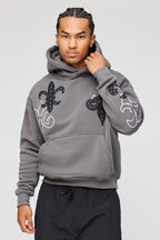 Rhinestone Fleece Hoodie