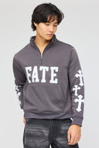 Patch Quarter Zip Fleece Sweatshirt