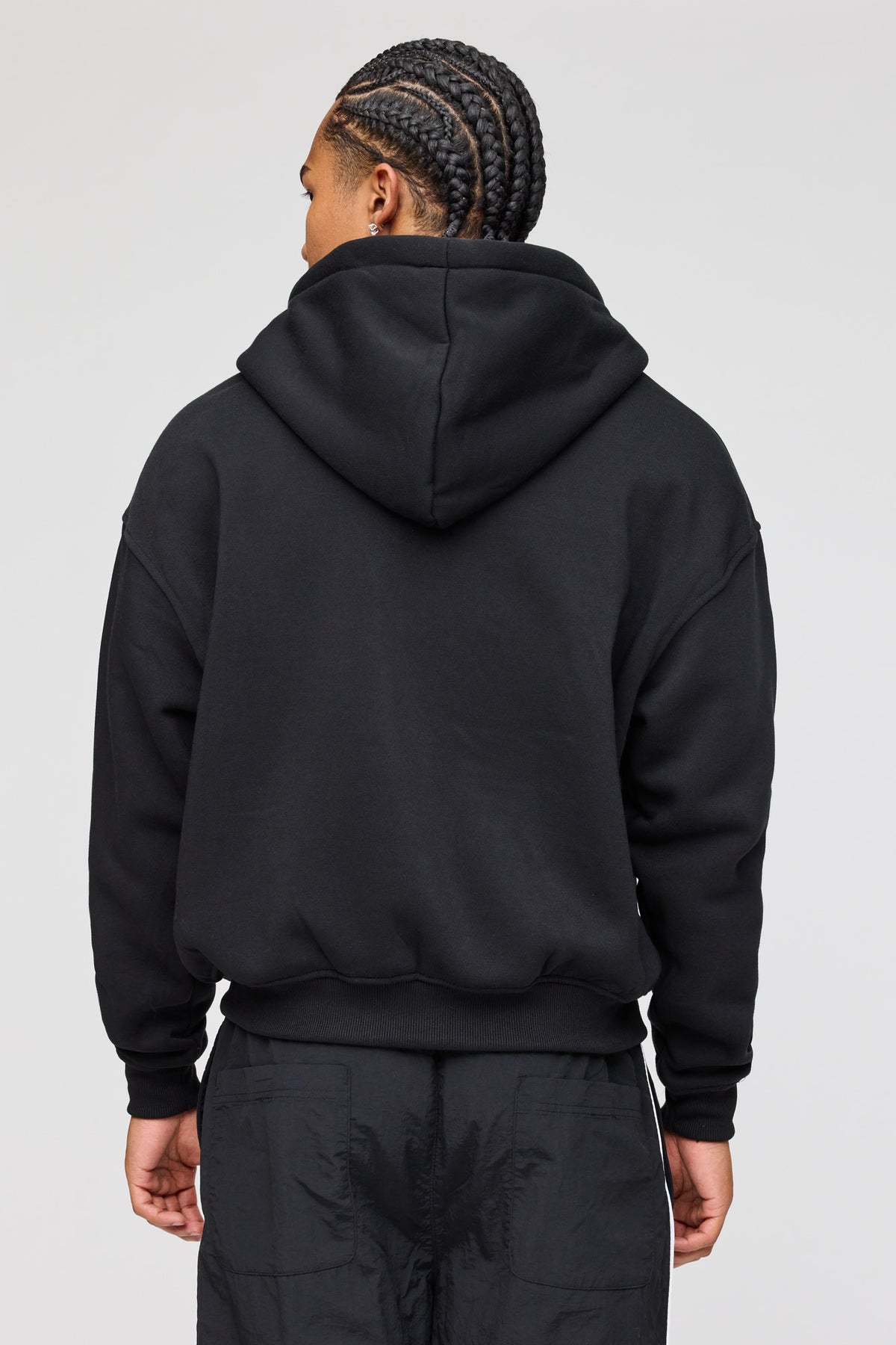 Alt View 2. Gothic Graphic Zip Fleece Hoodie - Black