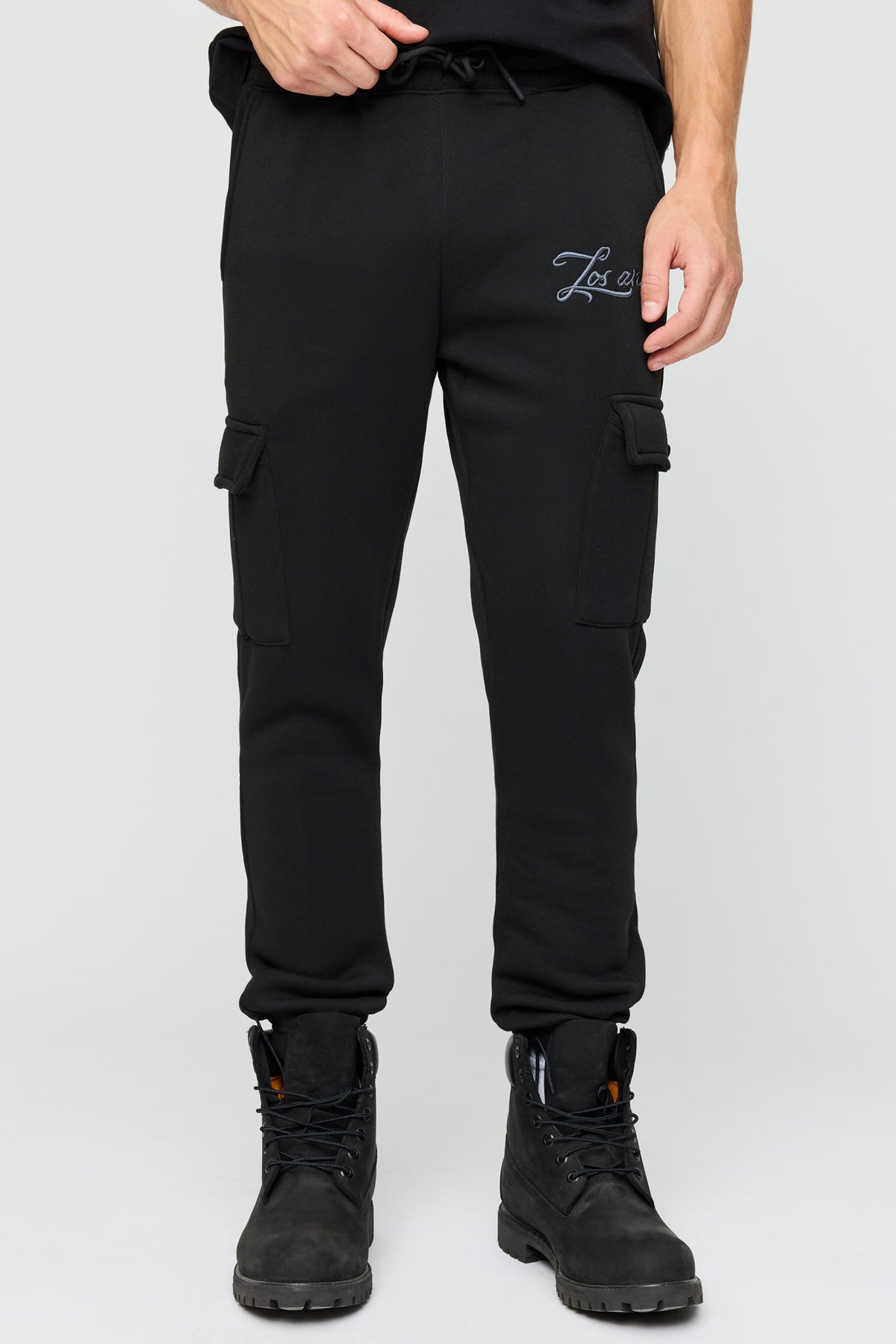 LA Fleece Cargo Jogger - Black