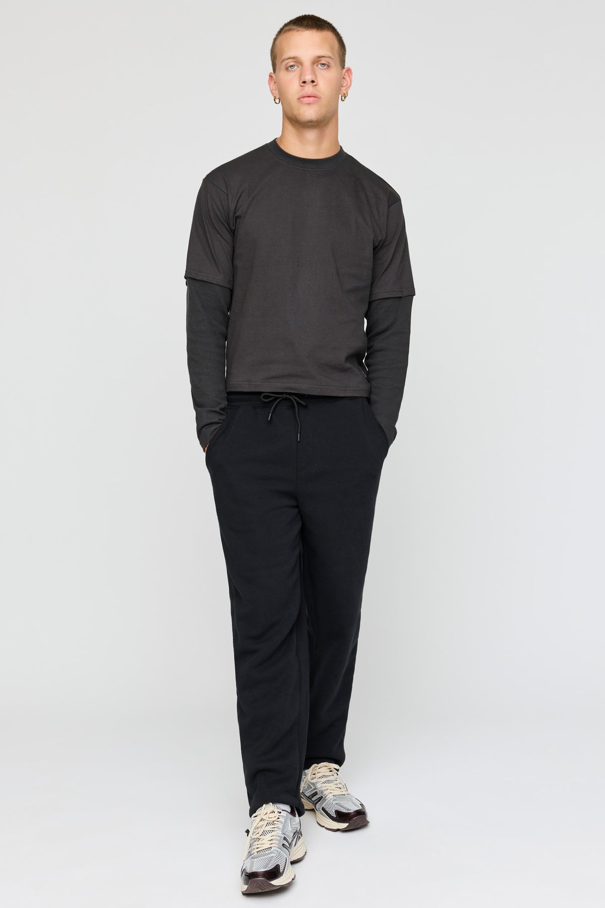 Alt View 2. Fleece Sweatpant - Black