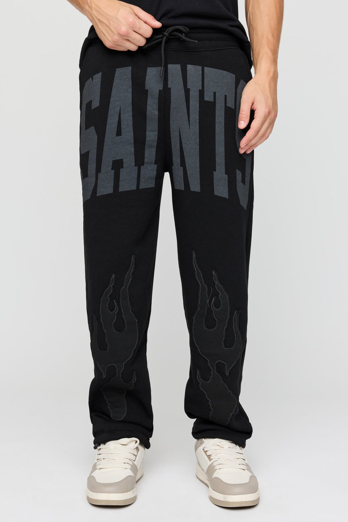 Pantalon d'entraînement en molleton avec empiècement