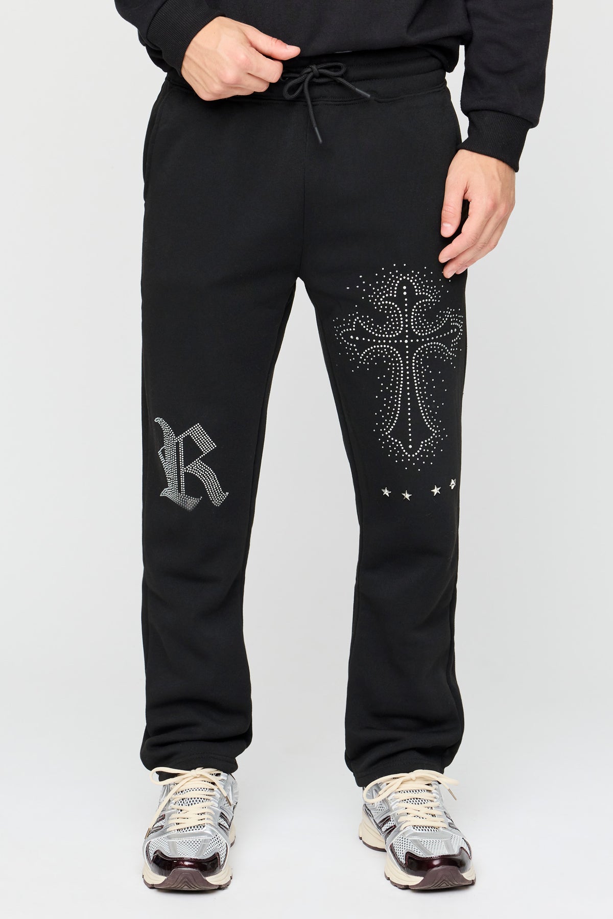 Pantalon d'entraînement en molleton clouté