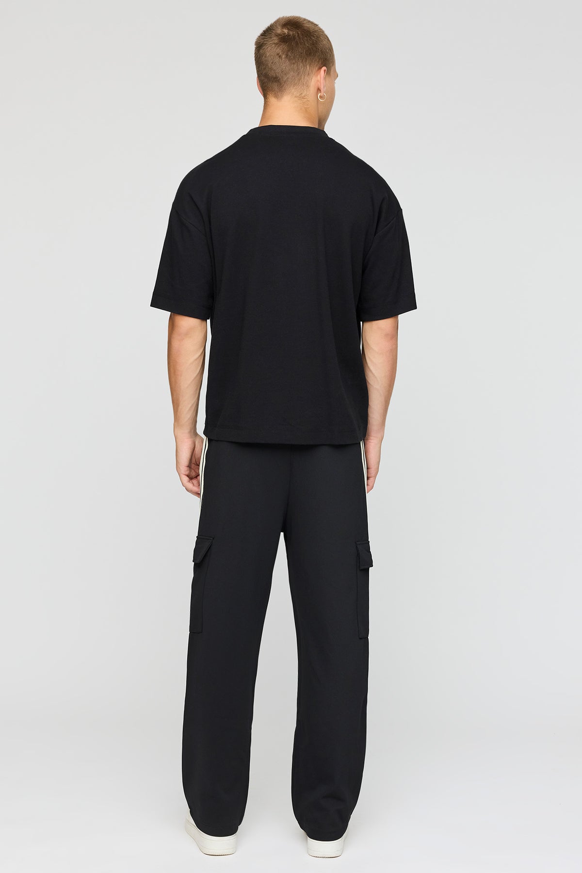 Alt View 3. Cargo Track Pant - Black