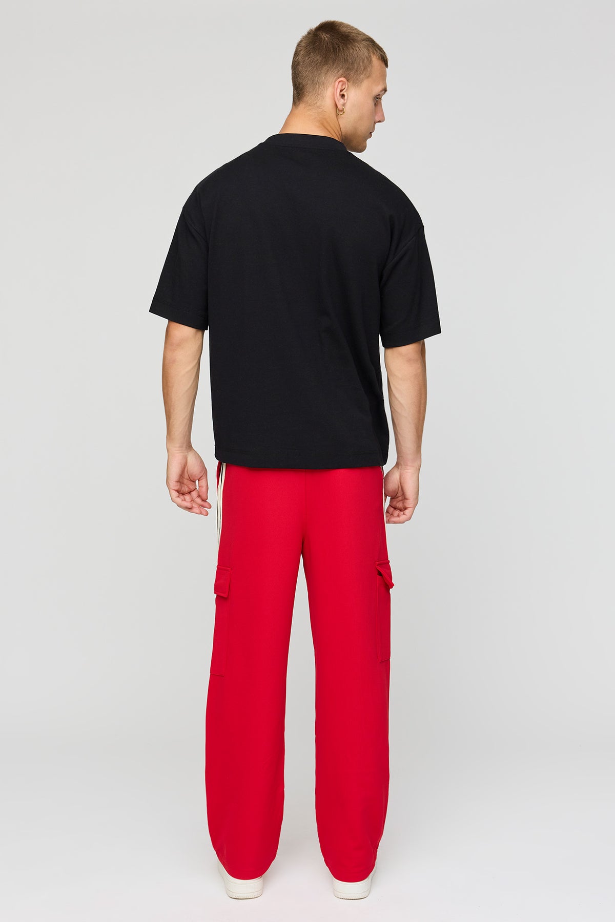 Alt View 3. Cargo Track Pant - Red