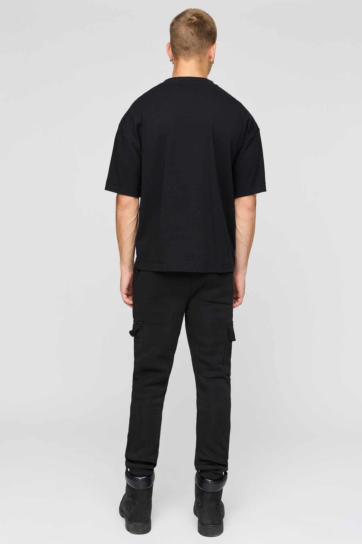 Alt View 3. LA Fleece Cargo Jogger - Black