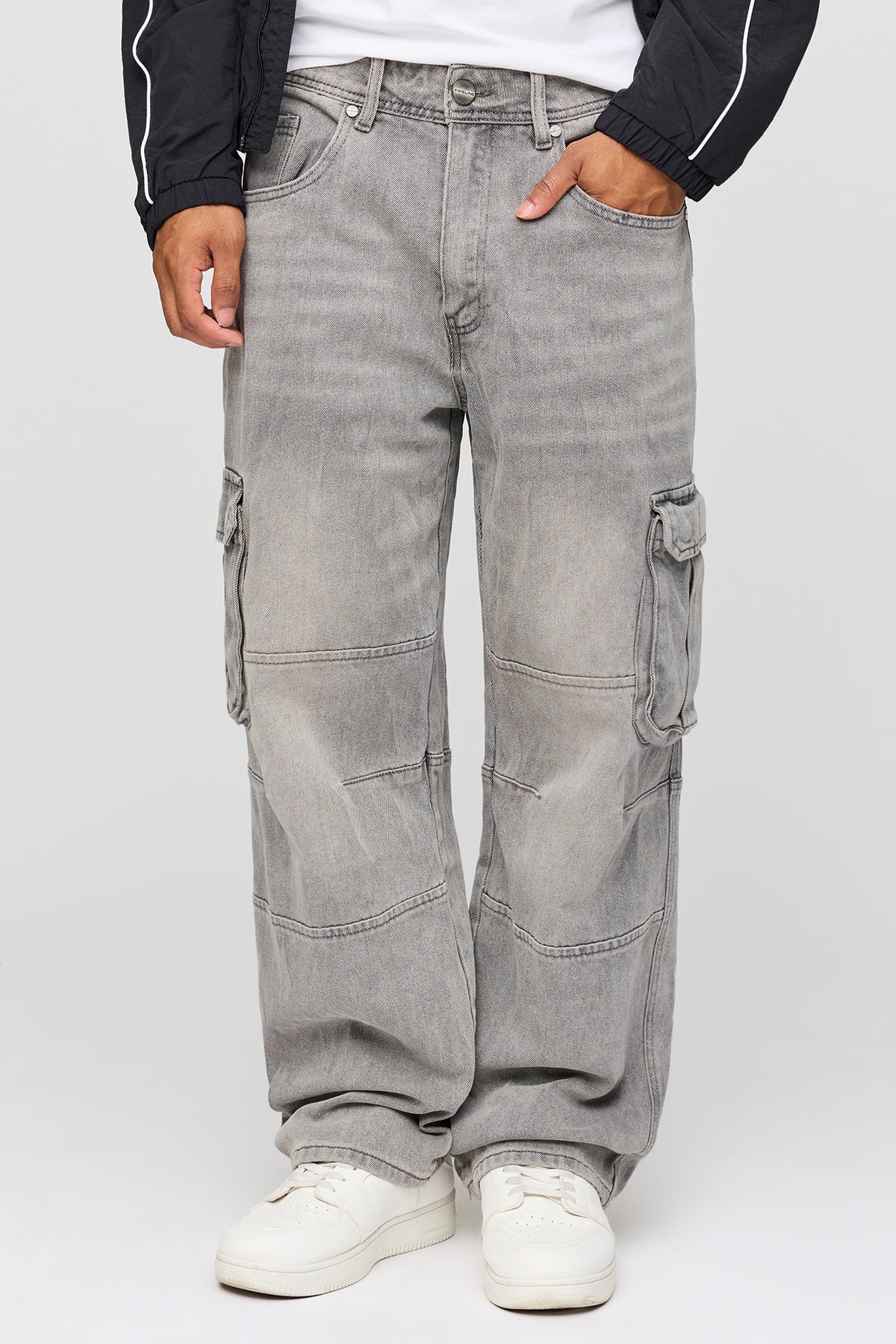 Baggy Cargo Jean - Dark Grey
