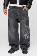 Sword Graphic Baggy Jean
