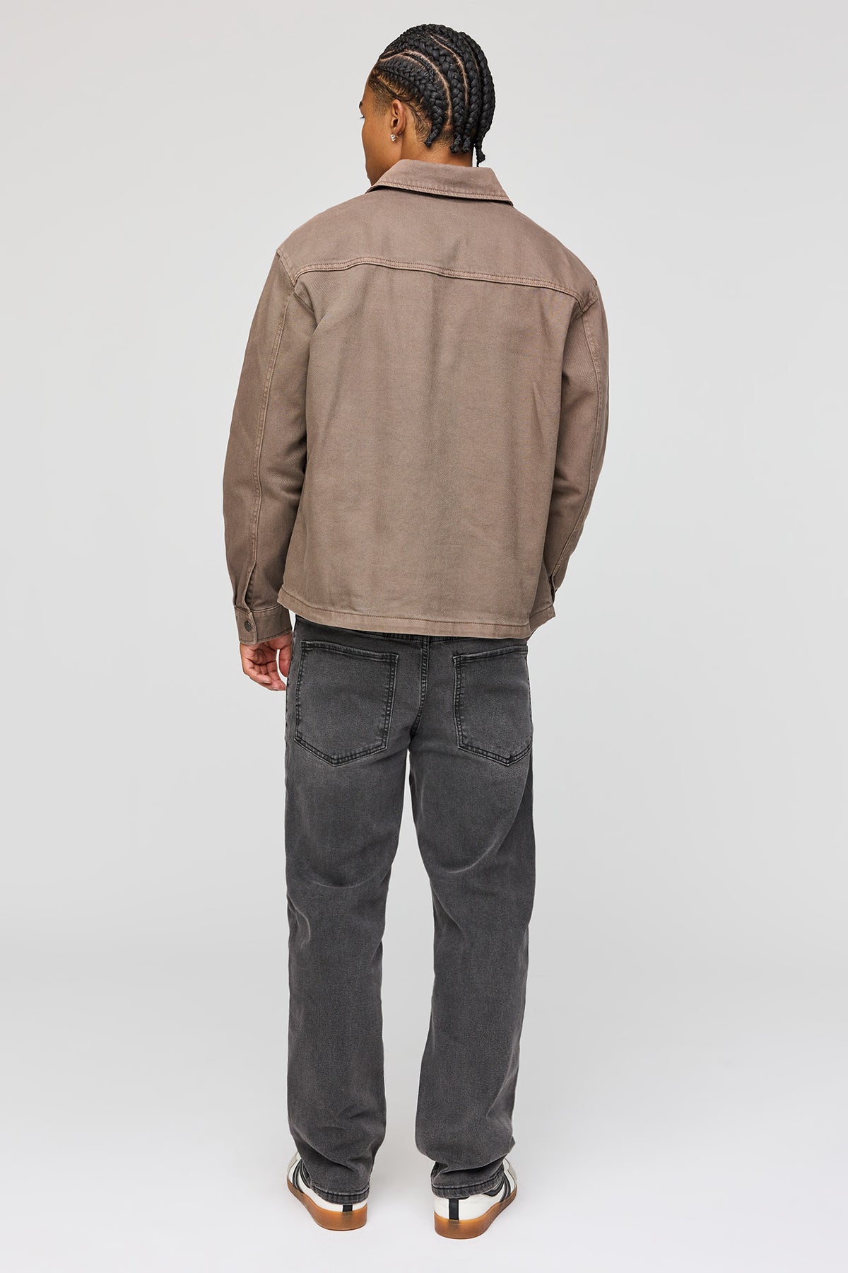 Alt View 3. Stretch Straight Jean - Black