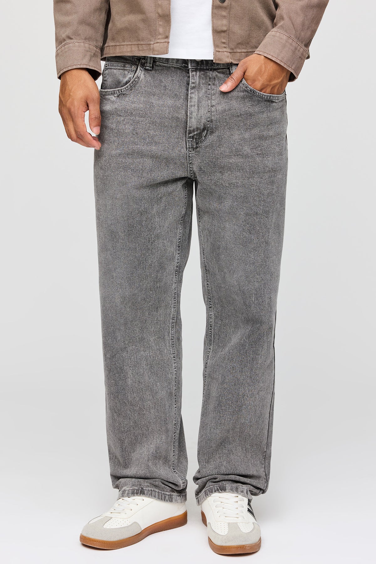 Stretch Straight Jean - Light Grey