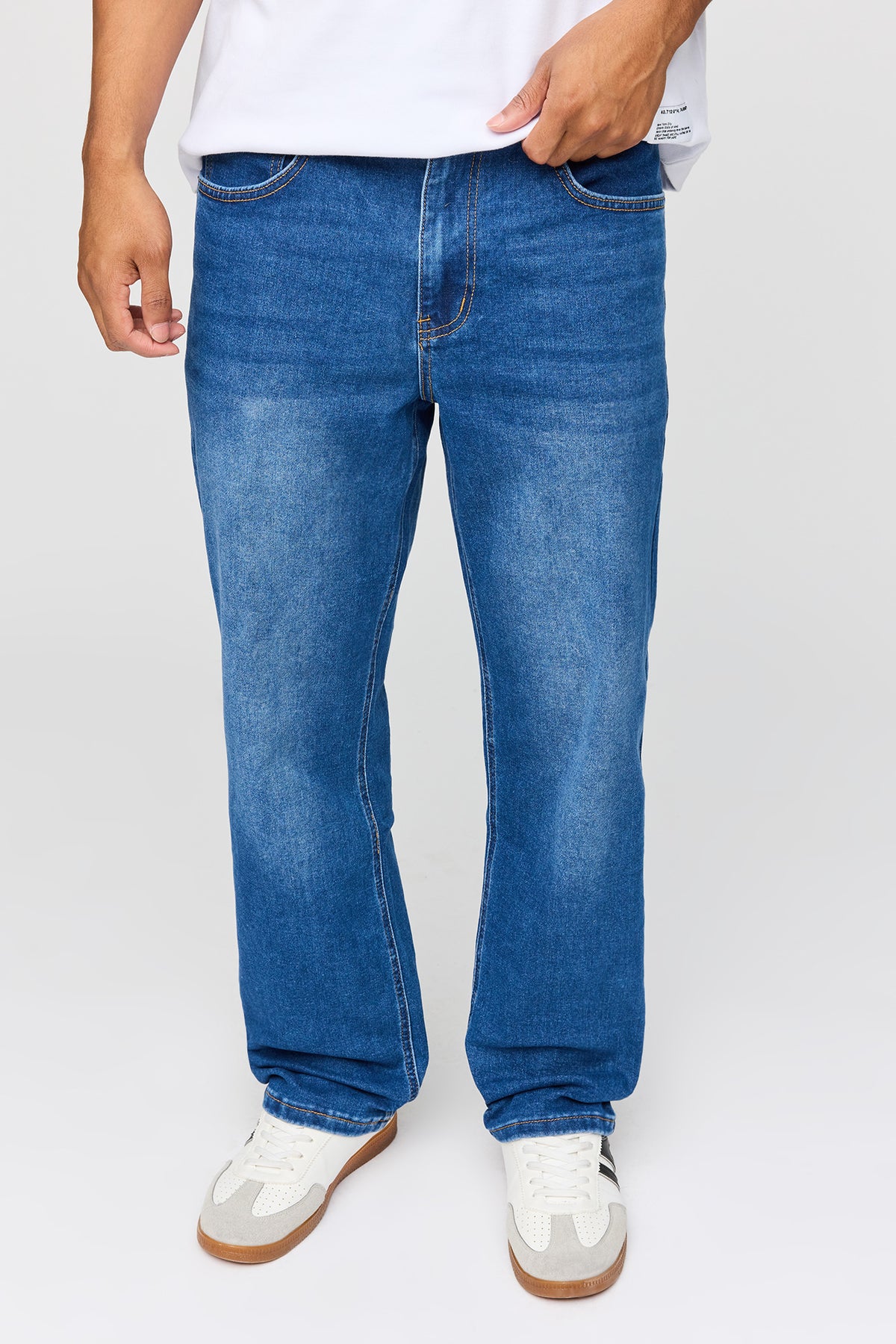Stretch Straight Jean - Medium Denim Blue