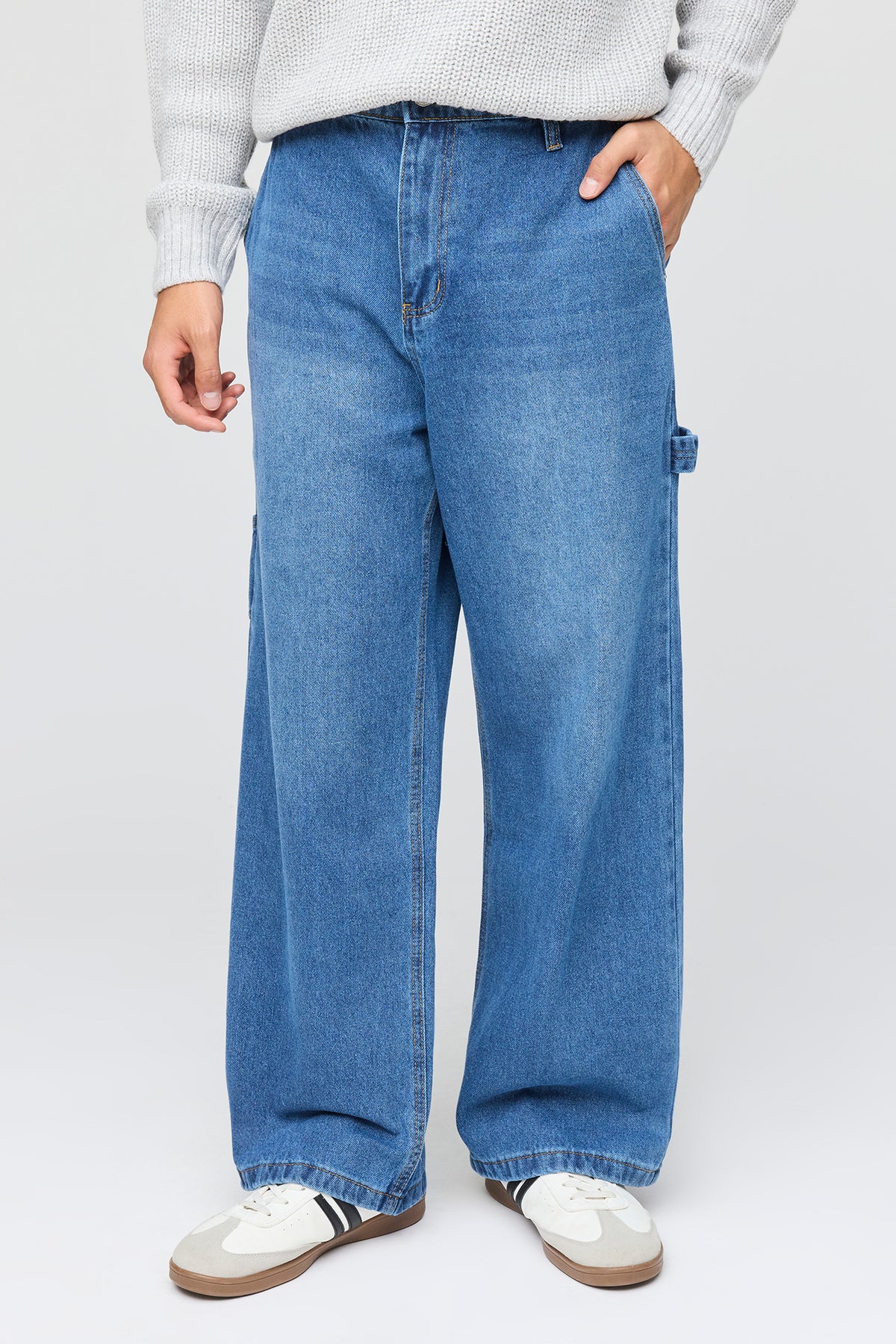 Stretch Baggy Jean - Medium Blue