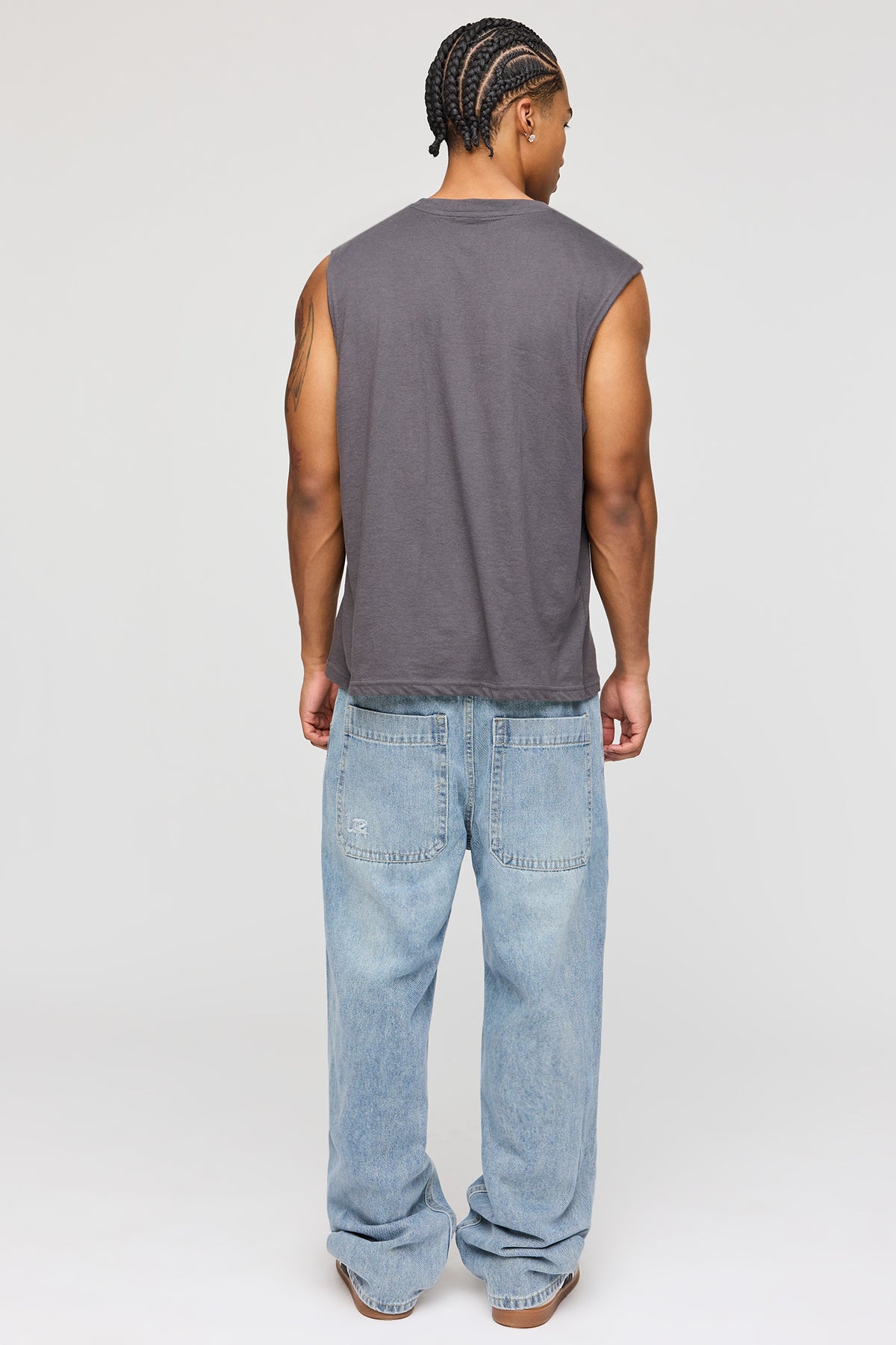 Alt View 3. Stretch Skater Jean - Medium Denim Blue