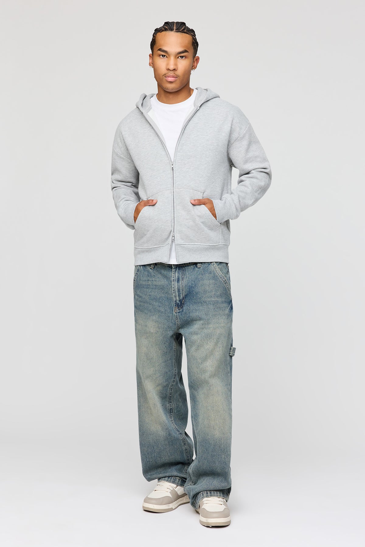 Alt View 2. Stretch Baggy Carpenter Jean - Midnight Blue