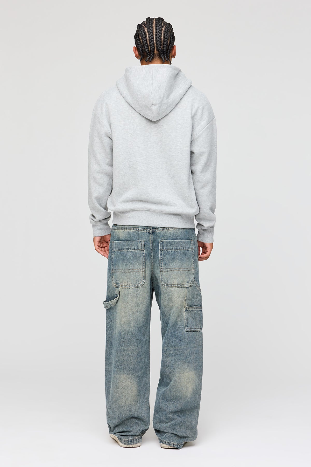 Alt View 3. Stretch Baggy Carpenter Jean - Midnight Blue