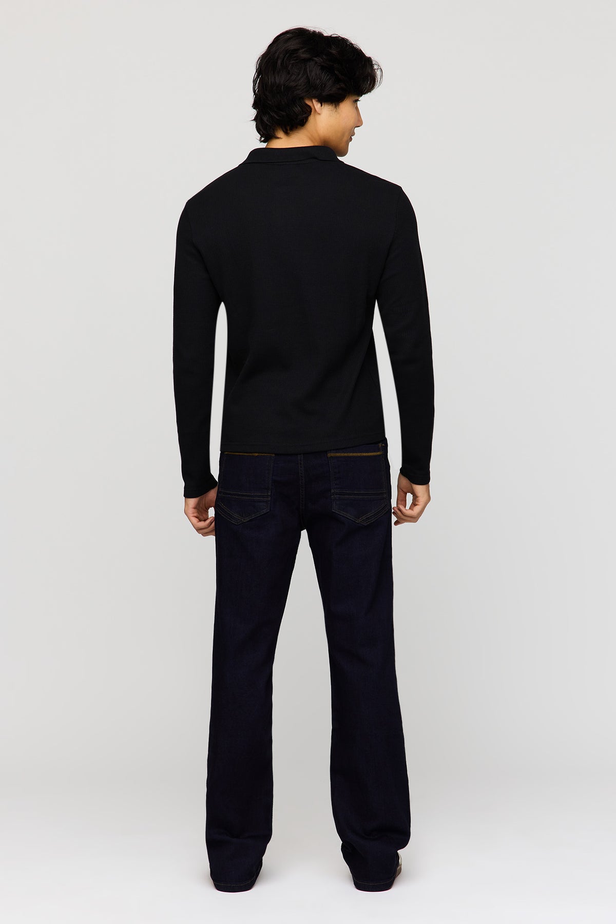 Alt View 3. Stretch Bootcut Jean - Dark Blue