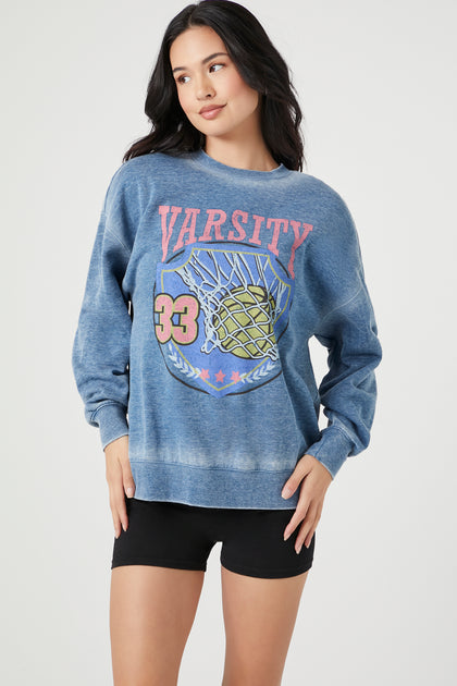 Varsity Embroidered Fleece Sweatshirt