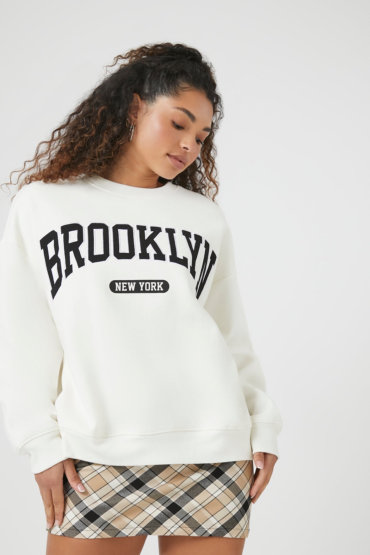 Brooklyn Embroidered Fleece Sweatshirt