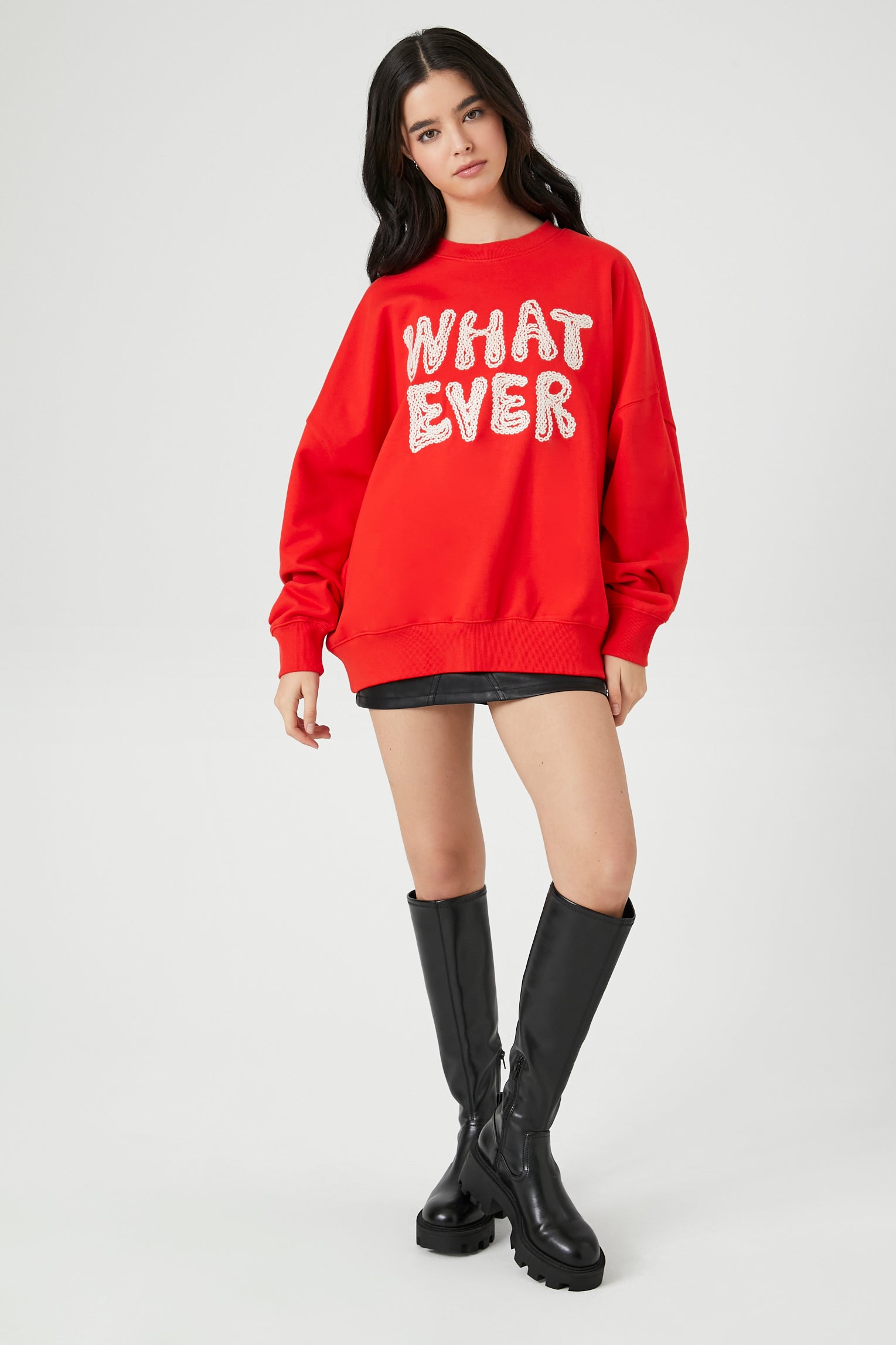Whatever Graphic Fleece Sweatshirt