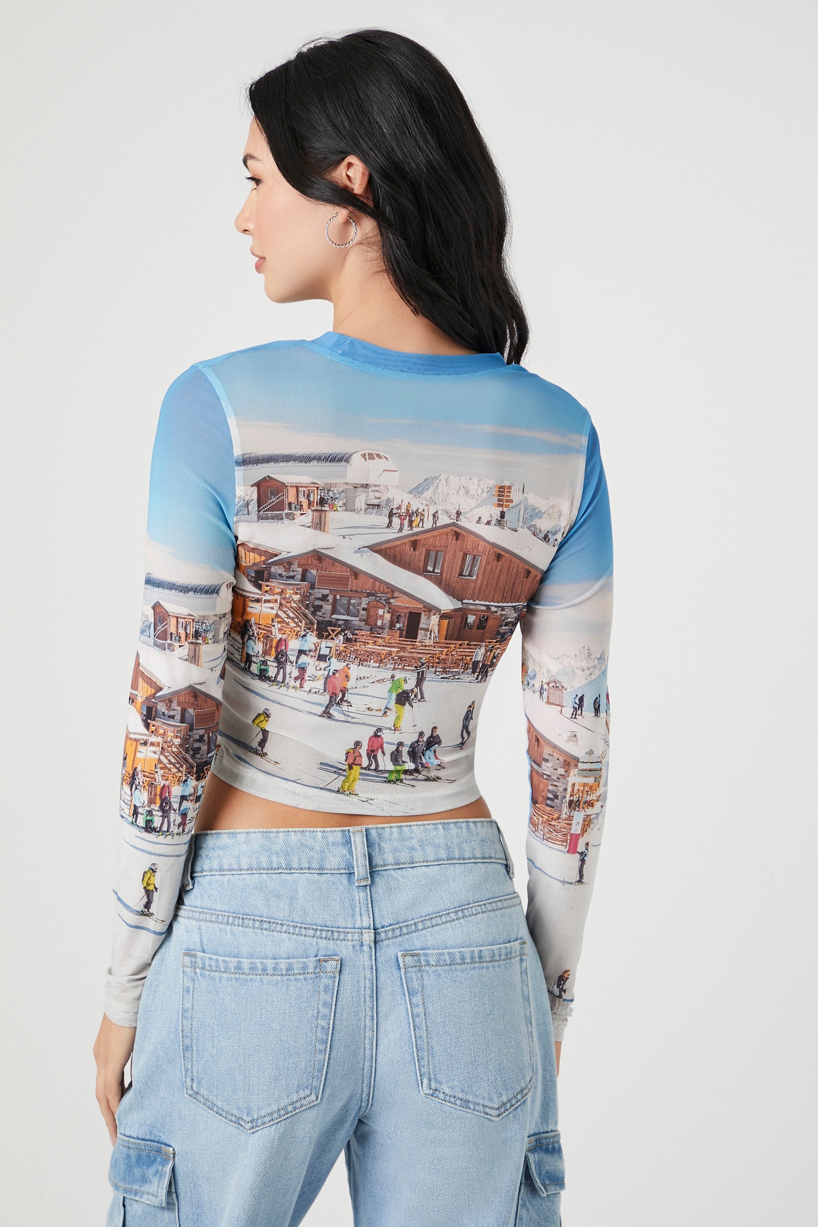 The Alps Graphic Long Sleeve Top