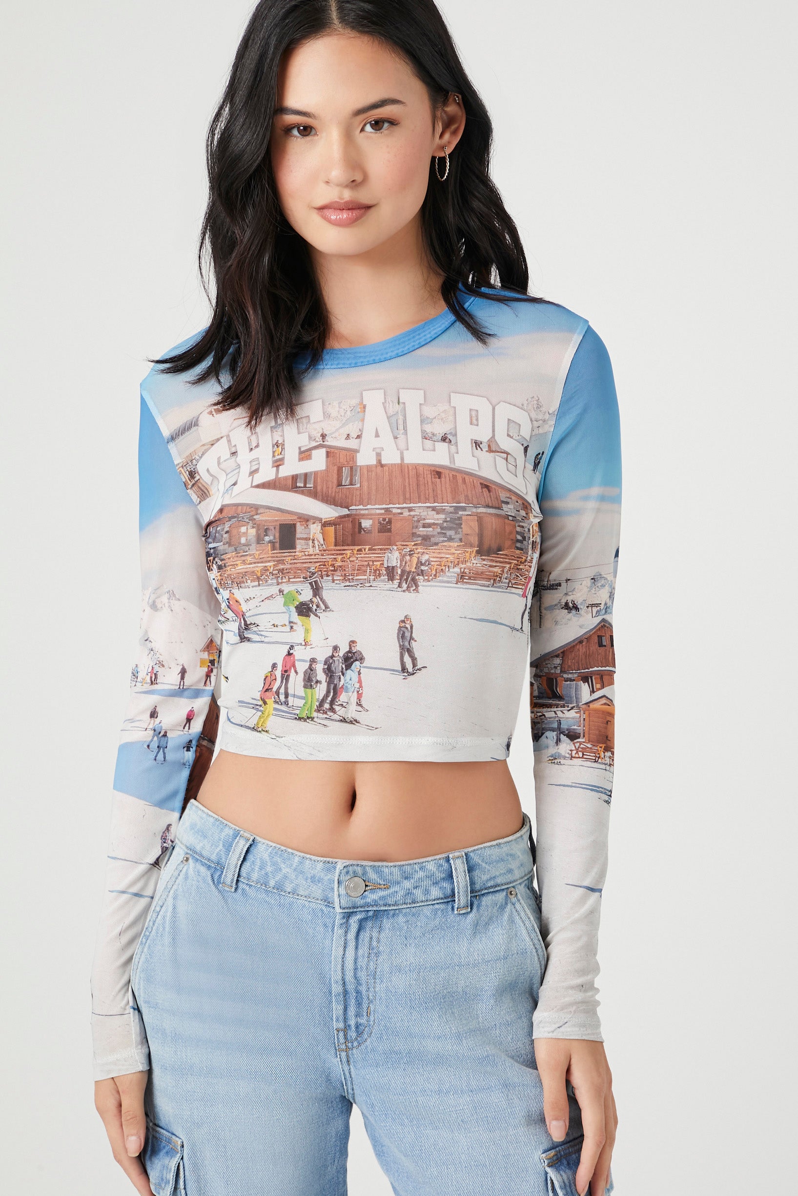 The Alps Graphic Long Sleeve Top