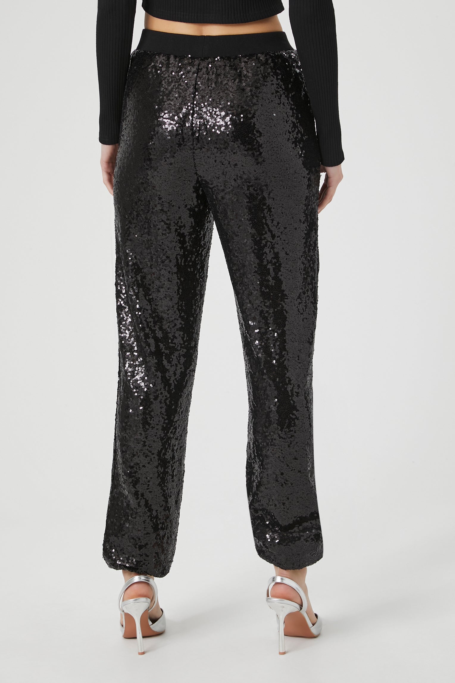 Sequin Mid Rise Jogger