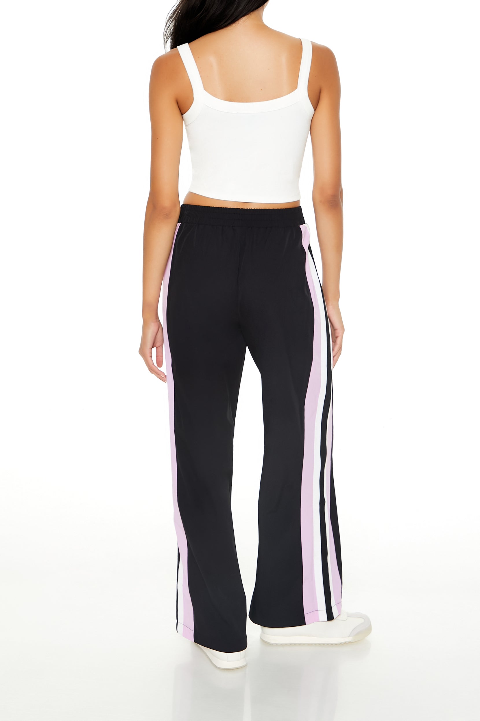 Striped High Rise Wide Leg Pant