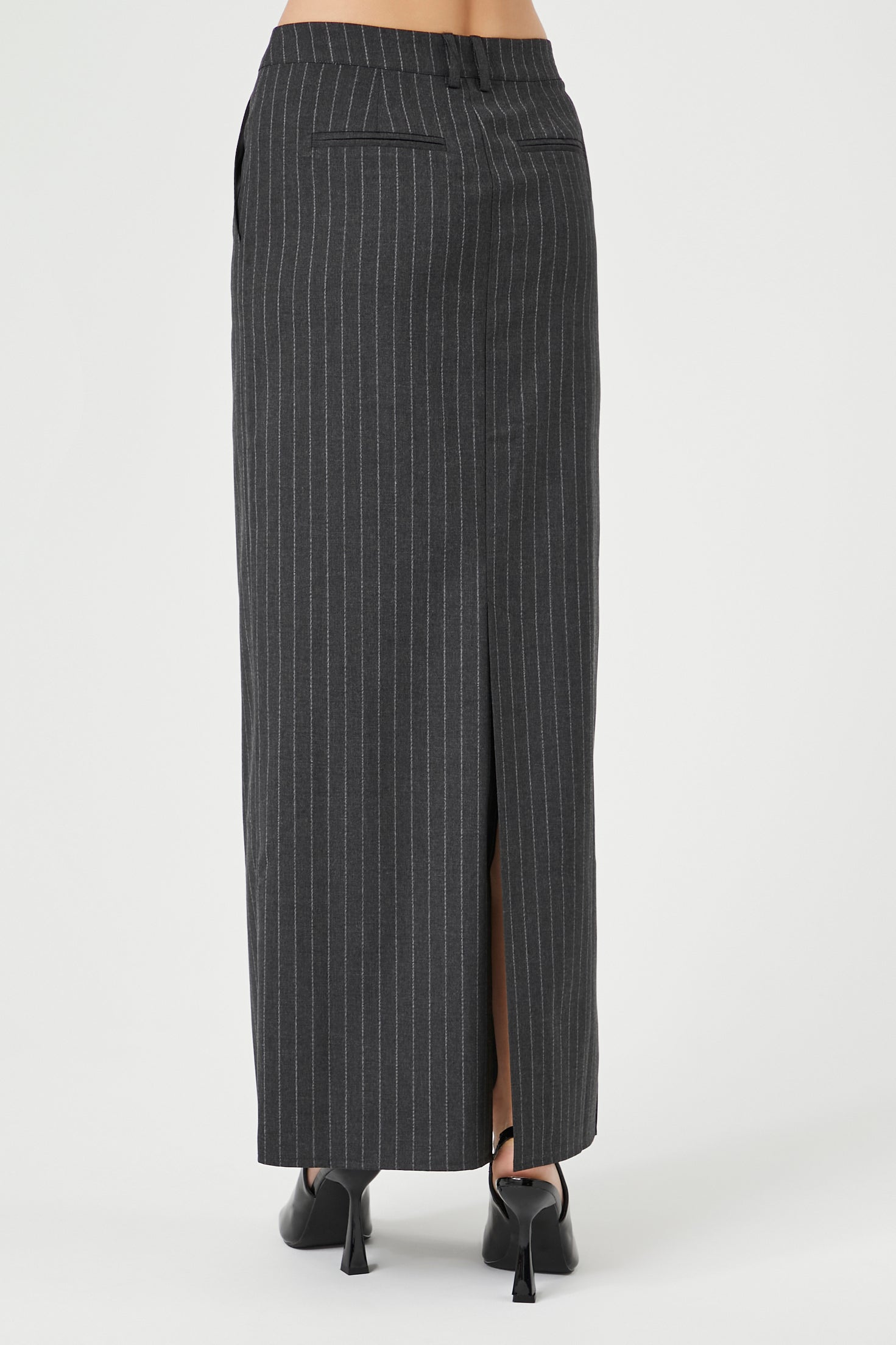 Pinstriped Maxi Skirt