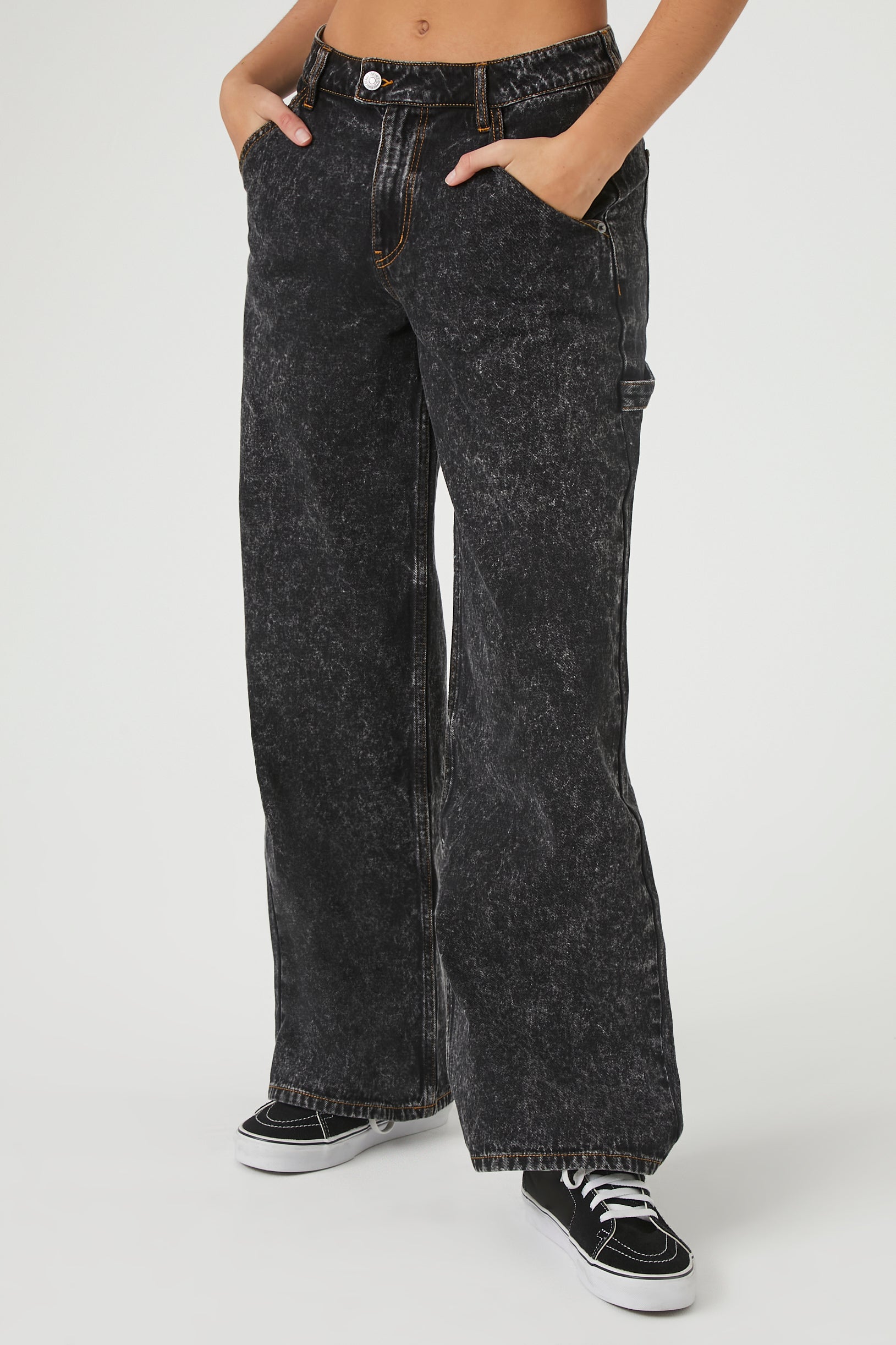 Mineral Wash Utility Wide Leg Jean