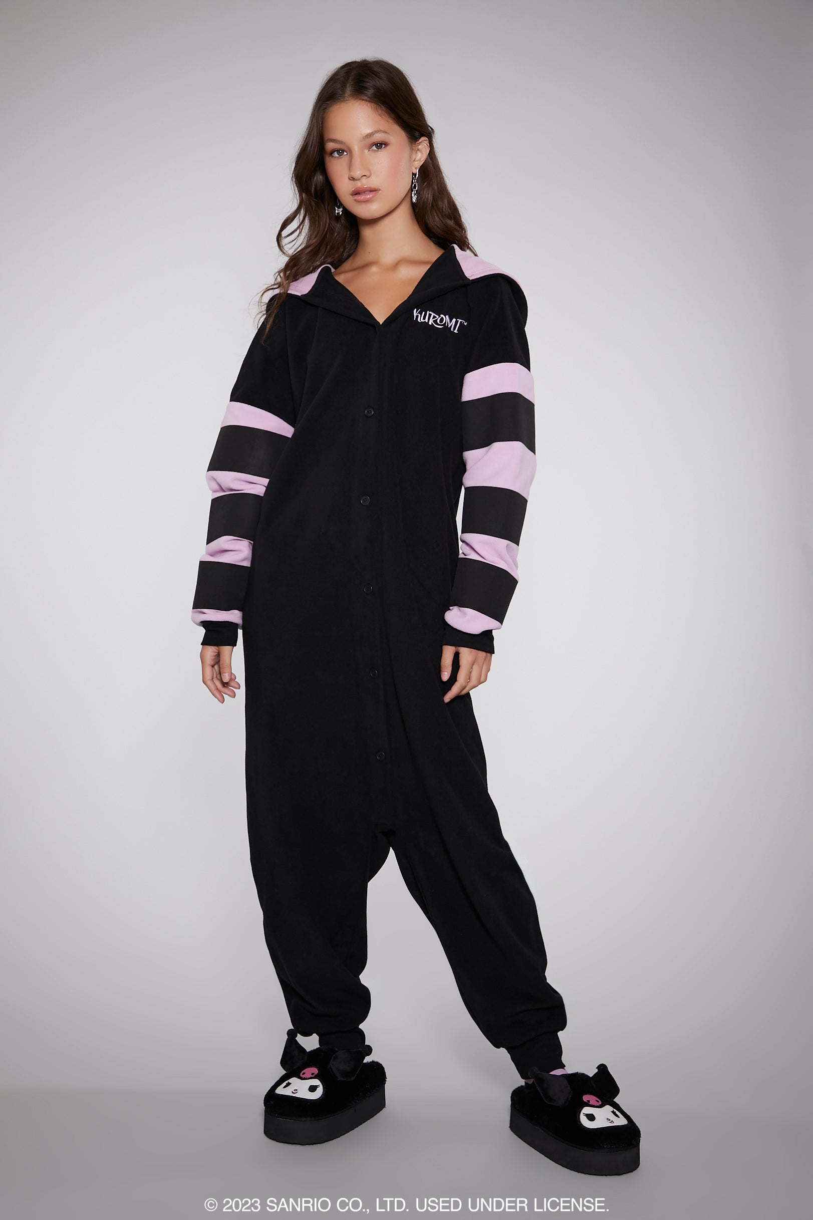 Fleece Kuromi Pajama Jumpsuit