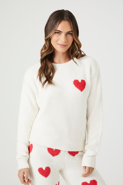Heart Plush Pajama Top