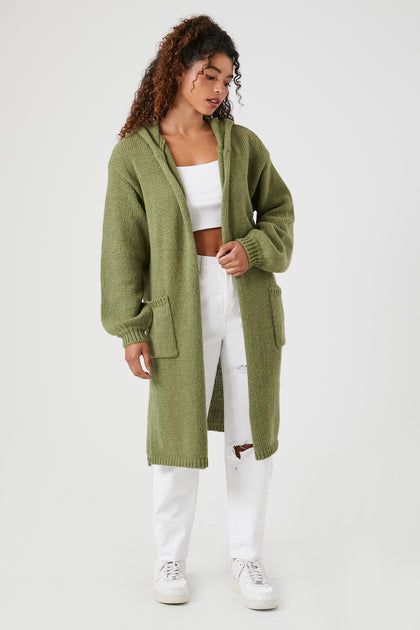 Cardigan long capuchon