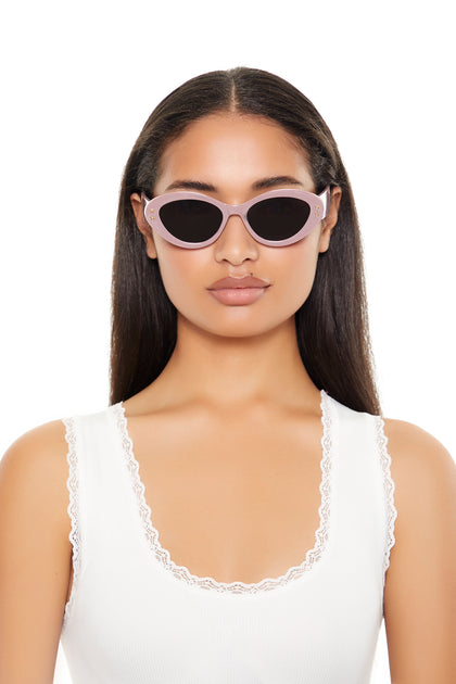 Studded Oval Frame Sunglasses