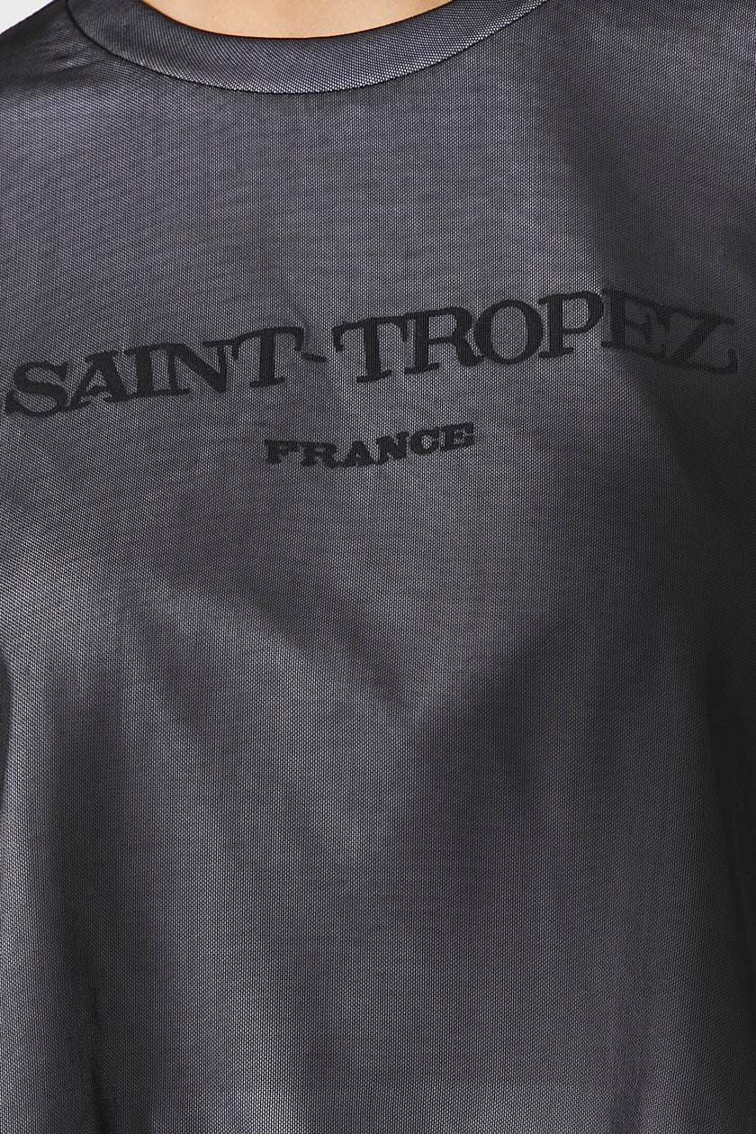St Tropez Embroidered Layered Mesh T-Shirt
