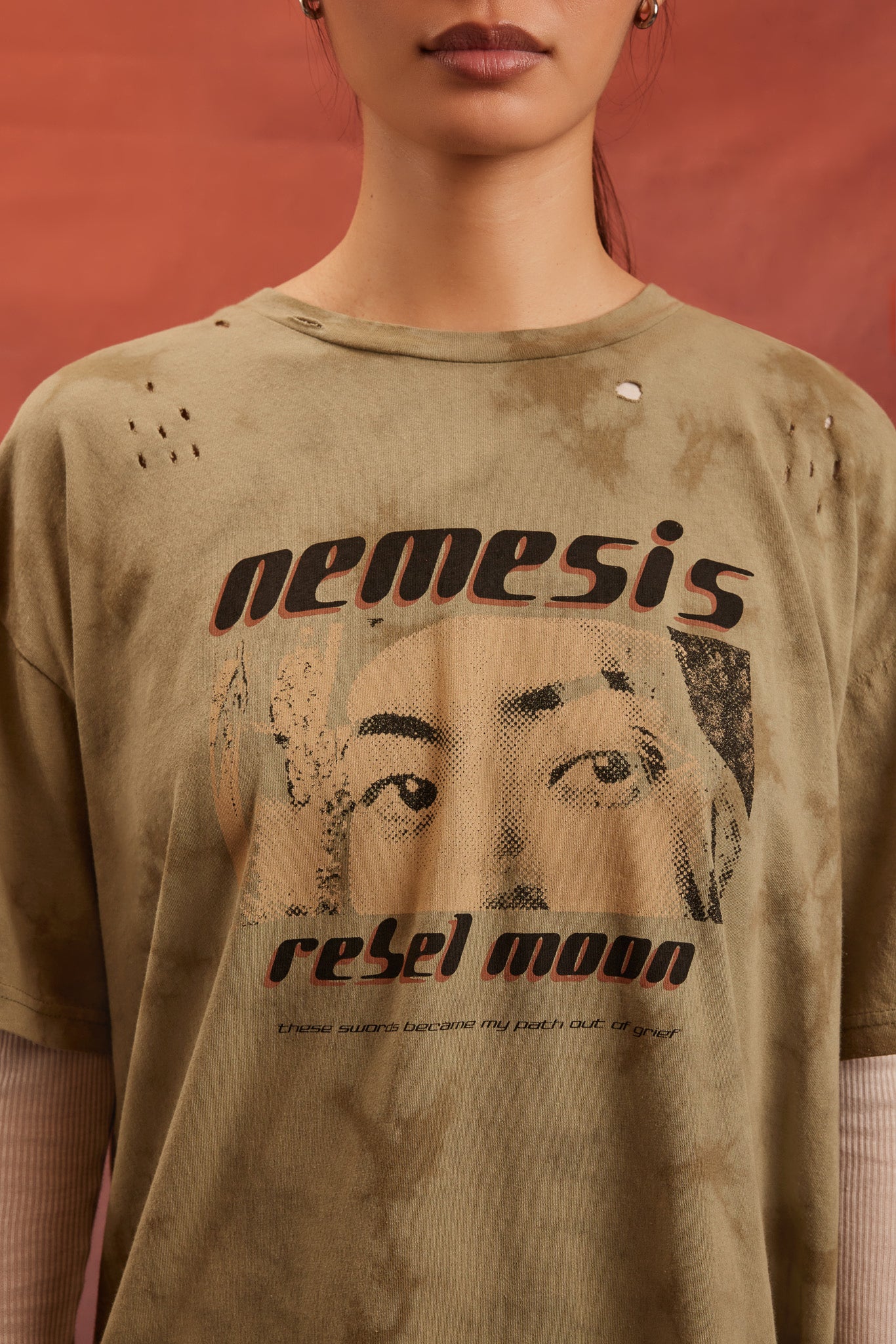 Rebel Moon Tie Dye Graphic T-Shirt