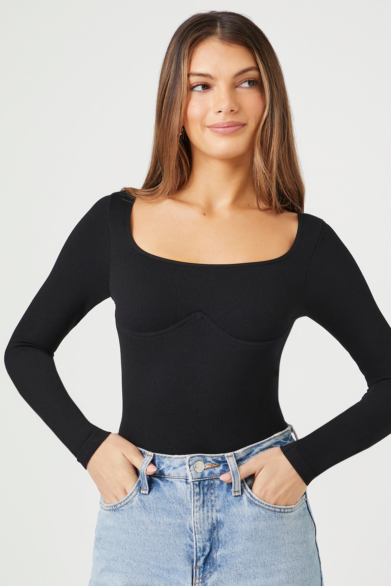Seamless Cut-Out Back Bodysuit