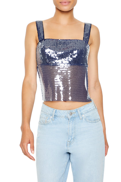 Sequin Tie Back Tank