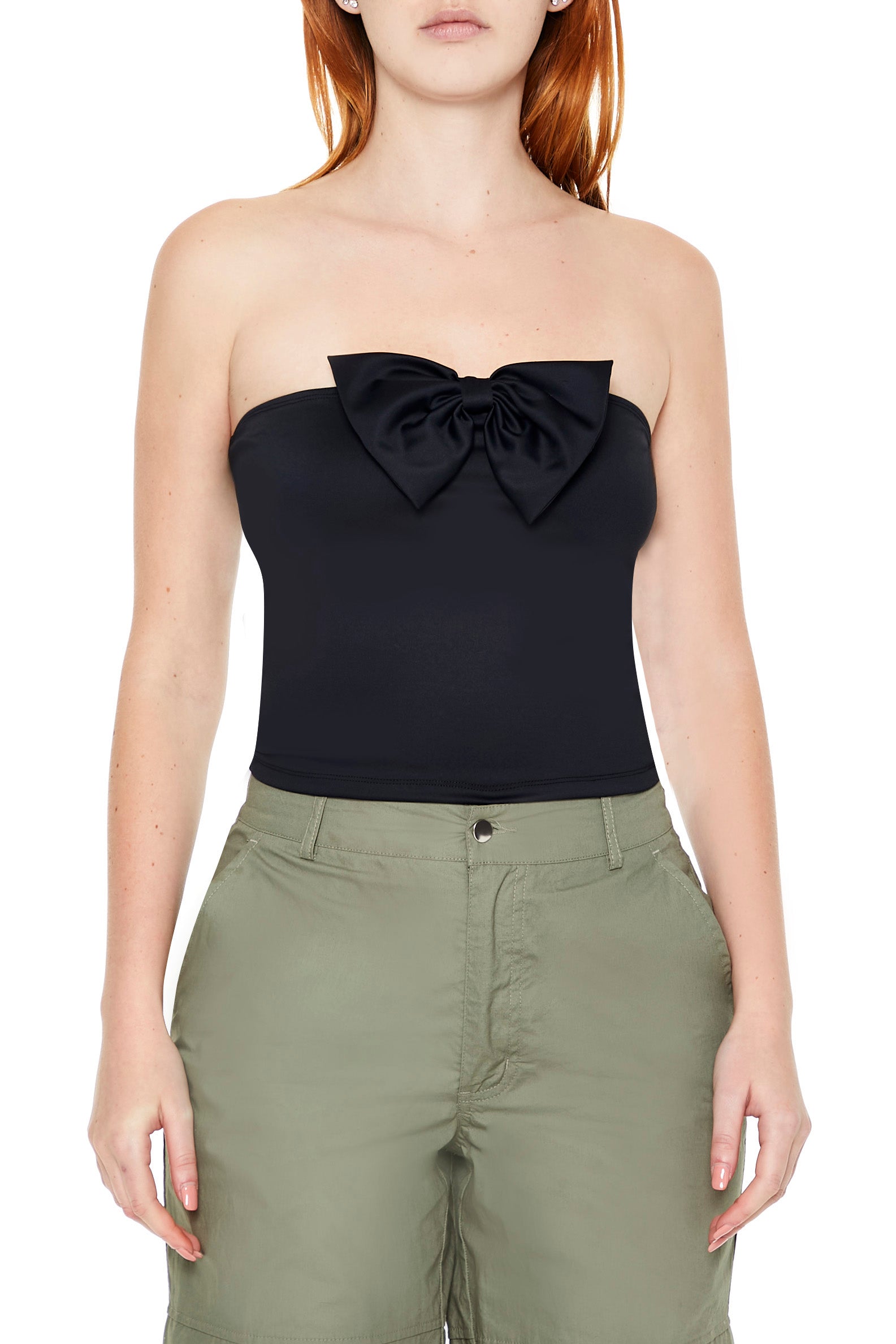 Scuba Knit Bow Tube Top