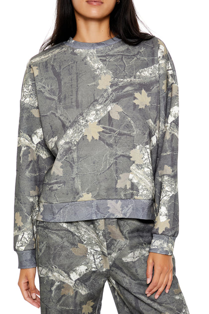 Chandail en molleton avec motif camouflage